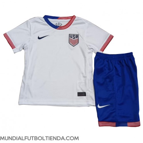 Camiseta Estados Unidos Primera Equipación Replica Copa America 2024 para niños mangas cortas (+ Pantalones cortos)